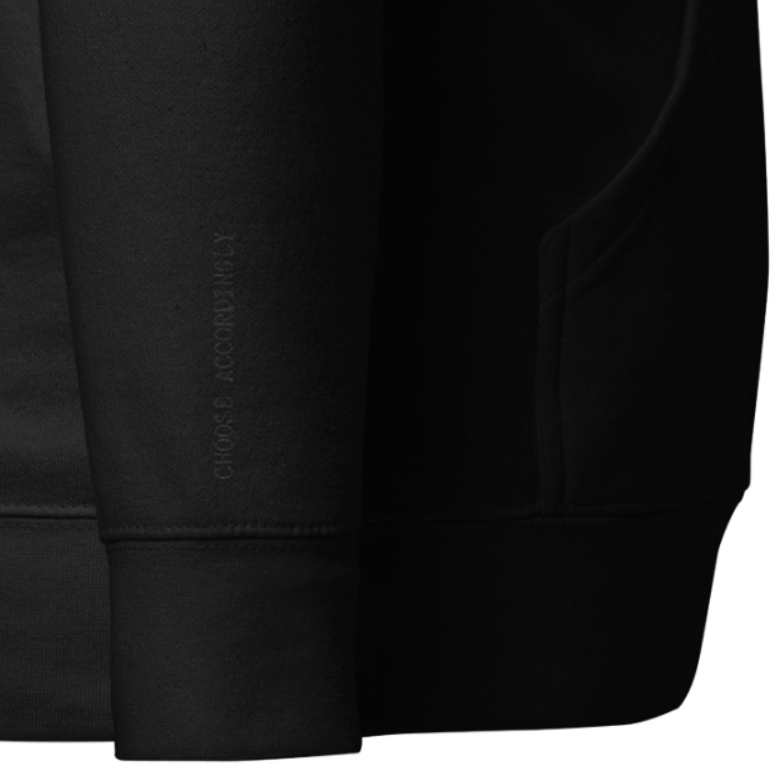 choose accordingly black hoodie